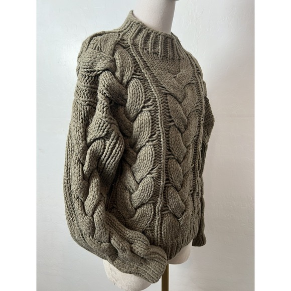 Polo Ralph Lauren Sweaters - Polo Ralph Lauren Wool Cashmere Chunky Cable Knit Sweater Taupe Brown Mens M